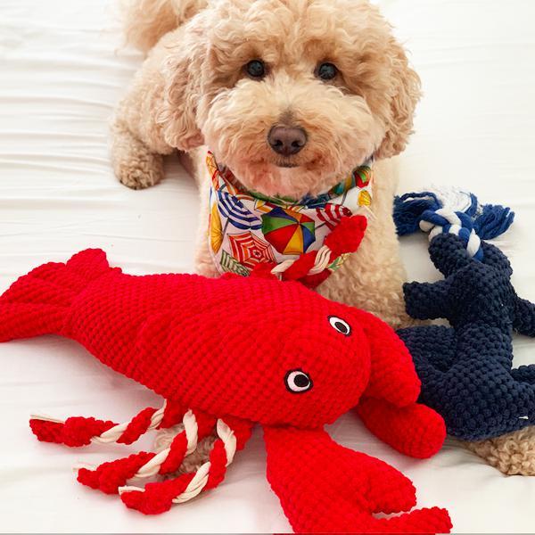 Patchwork Dog Lobster 15 Inch - ComfyPet Products